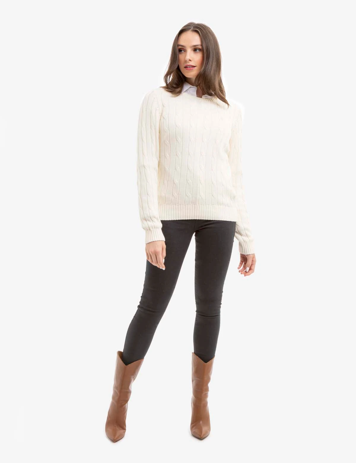 U.S. Polo Assn. CREW NECK CABLE PULLOVER SWEATER 2 U.S. Polo Assn. CREW NECK CABLE PULLOVER SWEATER - Image 2