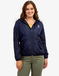 U.S. Polo Assn. HOODED ZIP FRONT WINDBREAKER -Glimmera Cloth Shop 621010PT EVBL 64888
