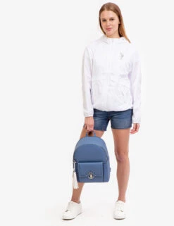 U.S. Polo Assn. HOODED ZIP FRONT WINDBREAKER -Glimmera Cloth Shop 621010PT WHIT 50863