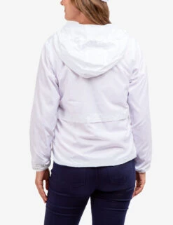 U.S. Polo Assn. HOODED ZIP FRONT WINDBREAKER -Glimmera Cloth Shop 621010PT WHIT 64645