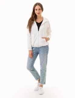 U.S. Polo Assn. METALLIC LOGO WINDBREAKER -Glimmera Cloth Shop 621011PP WHITE 6524