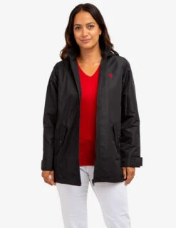 U.S. Polo Assn. ZIP FRONT RAINCOAT -Glimmera Cloth Shop 621014PA BLCK 63986