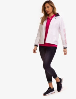 U.S. Polo Assn. HOODED ZIP FRONT CHEVRON WINDBREAKER -Glimmera Cloth Shop 621015 WHIT 7897