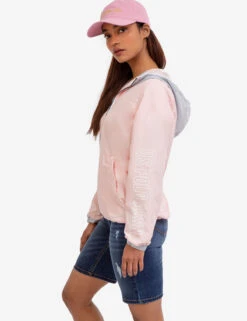 U.S. Polo Assn. HOODED ZIP FRONT CHEVRON WINDBREAKER -Glimmera Cloth Shop 621015PP BYPK 48405