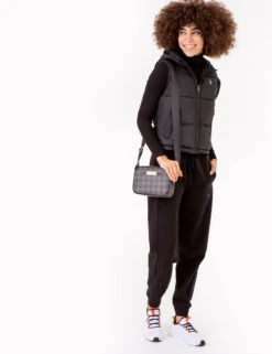 U.S. Polo Assn. HOODED CROPPED VEST -Glimmera Cloth Shop 621021PT BLCK 72460