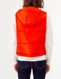 U.S. Polo Assn. HOODED CROPPED VEST -Glimmera Cloth Shop 621021PT ORRD 72444