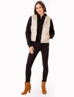 U.S. Polo Assn. HOODED CROPPED VEST -Glimmera Cloth Shop 621021PT WTPL 72506