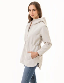 U.S. Polo Assn. HOODED LONG SPLIT HEM RAINCOAT -Glimmera Cloth Shop 621060PT BEIGE 6624