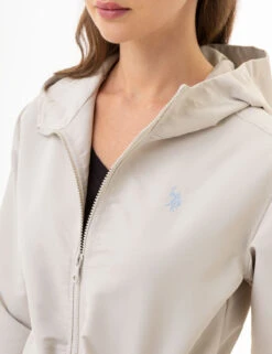 U.S. Polo Assn. HOODED LONG SPLIT HEM RAINCOAT -Glimmera Cloth Shop 621060PT BEIGE 6625