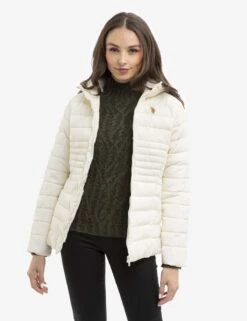 U.S. Polo Assn. COZY QUILTED HOODED PUFFER JACKET -Glimmera Cloth Shop 621066PT VLPR 15124