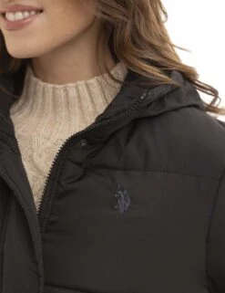U.S. Polo Assn. COZY PUFFER JACKET WITH PATCH POCKET -Glimmera Cloth Shop 621067PP BLCK 4592