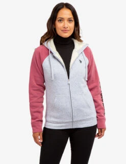 U.S. Polo Assn. RAGLAN COLORBLOCK SHERPA HOODIE