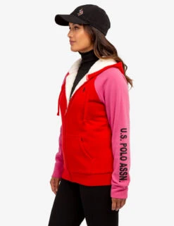 U.S. Polo Assn. RAGLAN COLORBLOCK SHERPA HOODIE -Glimmera Cloth Shop 622013PS RCRD 65403