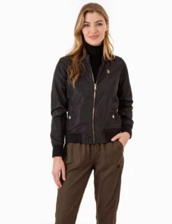 U.S. Polo Assn. SOLID BOMBER JACKET -Glimmera Cloth Shop 629575PT BLCK 77059