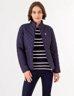 U.S. Polo Assn. QUILTED SIDE KNIT MOTO JACKET -Glimmera Cloth Shop 629599PT EVBL 72598