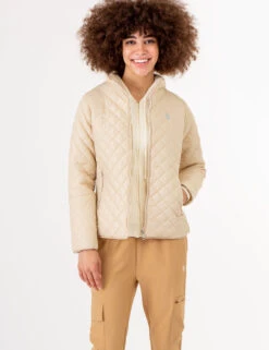 U.S. Polo Assn. QUILTED SIDE KNIT MOTO JACKET