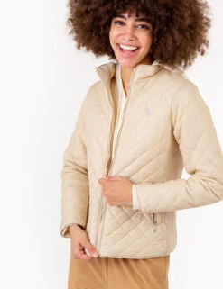 U.S. Polo Assn. QUILTED SIDE KNIT MOTO JACKET -Glimmera Cloth Shop 629599PT WTPL 72497