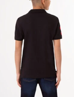 U.S. Polo Assn. BOYS MULTI COLOR LOGO SOLID PIQUE POLO SHIRT -Glimmera Cloth Shop ECOM 12A6833R BLCK 76302