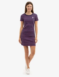 U.S. Polo Assn. HORIZONTAL STRIPE SHORT SLEEVE DRESS -Glimmera Cloth Shop ECOM 2159067E EVBL 9879