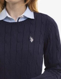 U.S. Polo Assn. CREW NECK CABLE PULLOVER SWEATER 18 U.S. Polo Assn. CREW NECK CABLE PULLOVER SWEATER -Glimmera Cloth Shop NAVYBLUE CABLEKNIT CREW 4194