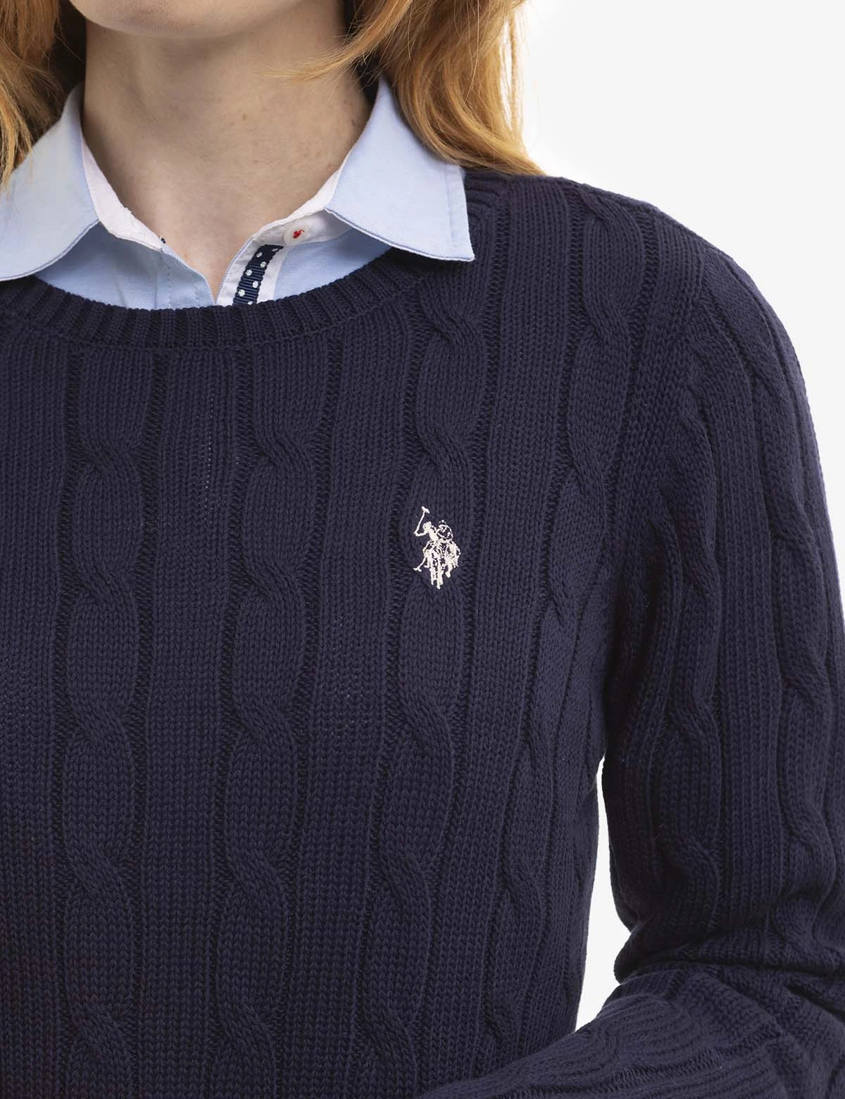U.S. Polo Assn. CREW NECK CABLE PULLOVER SWEATER 7 U.S. Polo Assn. CREW NECK CABLE PULLOVER SWEATER - Image 7
