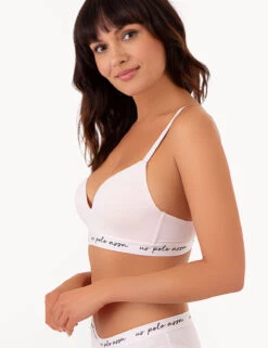 U.S. Polo Assn. 2PK WIRE FREE CLASP BACK BRAS WITH ADJUSTABLE STRAPS -Glimmera Cloth Shop PINK 77440