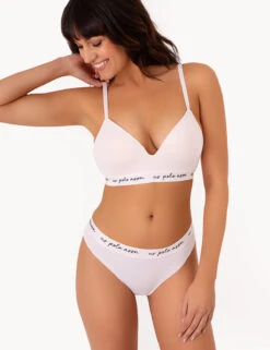 U.S. Polo Assn. 2PK WIRE FREE CLASP BACK BRAS WITH ADJUSTABLE STRAPS -Glimmera Cloth Shop PINK 77444