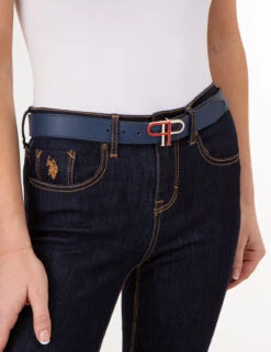 U.S. Polo Assn. LADIES 30MM ENAMEL REVERSIBLE DOUBLE P BELT -Glimmera Cloth Shop REVERSIBLEBELT 77378