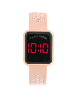 U.S. Polo Assn. LADIES LED SQUARE FACE WATCH & STACKABLE BRACELETS SET -Glimmera Cloth Shop US2328BU 6380