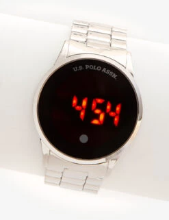 U.S. Polo Assn. MEN'S SILVERTONE LED WATCH