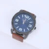 U.S. Polo Assn. MEN'S BLUE FACE AND BROWN STRAP ANALOG WATCH