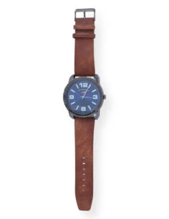U.S. Polo Assn. MEN'S BLUE FACE AND BROWN STRAP ANALOG WATCH -Glimmera Cloth Shop US5298UO 4850