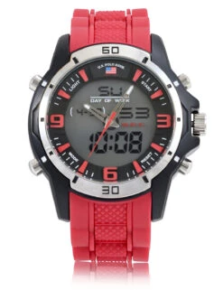 U.S. Polo Assn. MEN'S RED STRAP ANA DIGI SPORTS WATCH -Glimmera Cloth Shop US9534Main