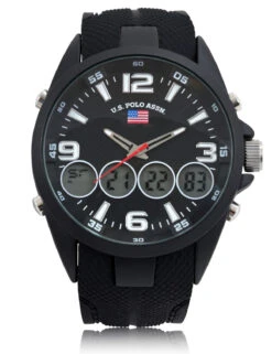 U.S. Polo Assn. MEN'S BLACK STRAP ANA DIGI SPORTS WATCH -Glimmera Cloth Shop US9596Main