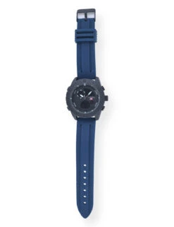 U.S. Polo Assn. MEN'S BLUE STRAP WITH BLACK BEZEL ANA DIGI WATCH -Glimmera Cloth Shop US9819BU 4871