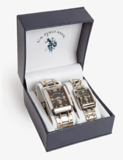 U.S. Polo Assn. HIS AND HERS SQUARE FACE WATCH SET