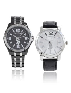 U.S. Polo Assn. MEN'S LINK AND CROC STRAP WATCH SET -Glimmera Cloth Shop USC2630Main