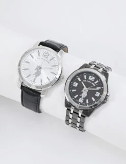 U.S. Polo Assn. MEN'S LINK AND CROC STRAP WATCH SET