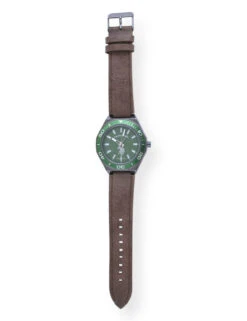 U.S. Polo Assn. MEN'S BROWN STRAP WITH GREEN DIAL ANALOG WATCH -Glimmera Cloth Shop USC50603UO 4822