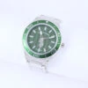 U.S. Polo Assn. MEN'S SILVER LINK WITH GREEN DIAL ANALOG WATCH