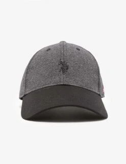 U.S. Polo Assn. MENS HEATHER FLEECE LOGO HAT -Glimmera Cloth Shop USPA ECOM MIXEDACCESSORIES 27A252 BKHT 10.05.23 5778