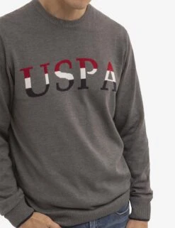U.S. Polo Assn. USPA CHEST LOGO CREW NECK SWEATER -Glimmera Cloth Shop USUF3S5158 IRHT 1442