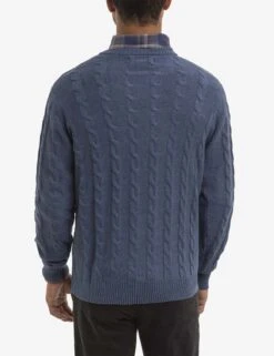 U.S. Polo Assn. CABLE CREW NECK SWEATER -Glimmera Cloth Shop USUF3S5216 PABL 0659