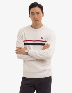 U.S. Polo Assn. SIGNATURE STRIPE CREW NECK SWEATER 18 U.S. Polo Assn. SIGNATURE STRIPE CREW NECK SWEATER -Glimmera Cloth Shop USUF3S5269 WNWH 1103