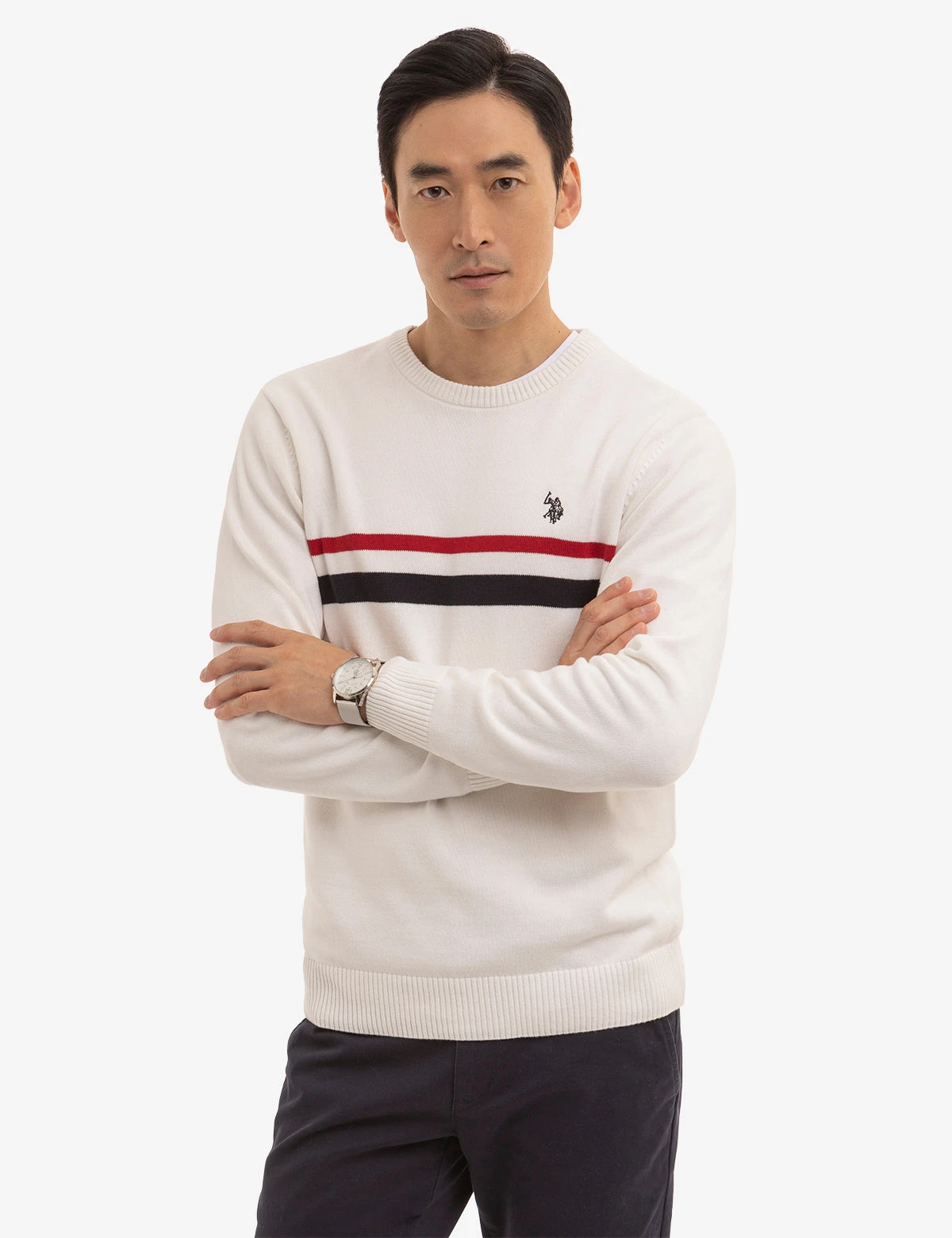 U.S. Polo Assn. SIGNATURE STRIPE CREW NECK SWEATER 8 U.S. Polo Assn. SIGNATURE STRIPE CREW NECK SWEATER - Image 8