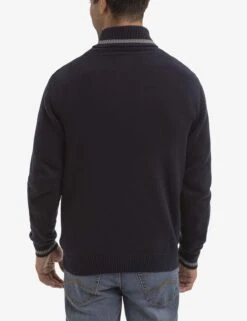 U.S. Polo Assn. TEXTURED SHAWL COLLAR SWEATER -Glimmera Cloth Shop USUF3S5300 NAVY 1033