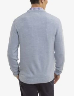 U.S. Polo Assn. SOFT SOLID JERSEY V-NECK SWEATER -Glimmera Cloth Shop USUF3S5395 HTBL 1285