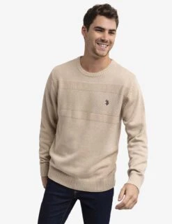 U.S. Polo Assn. TEXTURED CREW NECK SWEATER