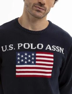 U.S. POLO ASSN. FLAG CREW NECK SWEATER -Glimmera Cloth Shop USUF3S5400 HAUB 13705