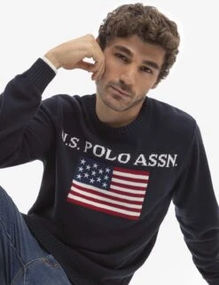 U.S. POLO ASSN. FLAG CREW NECK SWEATER